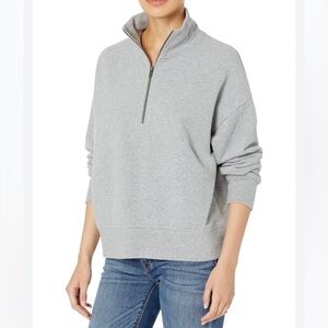 Vince grey 3/4 zip pullover XL top PTP 26”